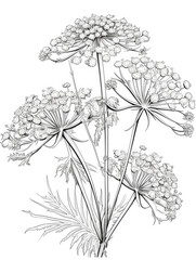 Queen Annes Lace Coloring book page