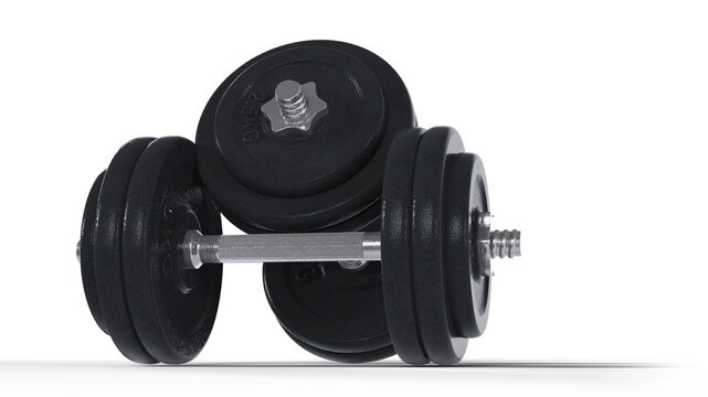 Dumbbell pair on transparent background