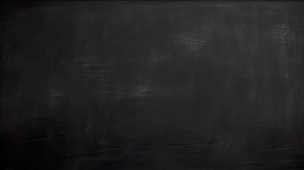 Foto op Plexiglas Abstract texture of chalk rubbed out on blackboard or chalkboard background. School education, dark wall backdrop or learning concept. © Damerfie