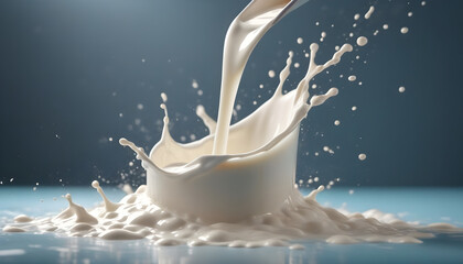 Splash of White Milk Isolated