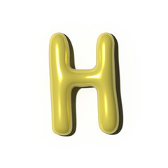 3D alphabet letter resembling a playful balloon. For adding a touch of childlike wonder to school projects, children's books, birthday party invitations, cartoon-themed designs.