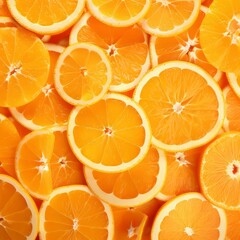 Fresh ripe oranges halved as background