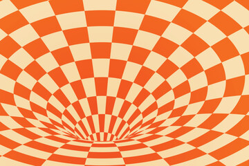 Geometric  Abstract Hypnotic Worm-Hole Tunnel - Optical Illusion - Vector Illusion Optical Art © JK2507