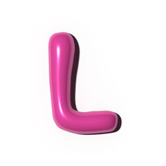 3D alphabet letter resembling a playful balloon. For adding a touch of childlike wonder to school projects, children's books, birthday party invitations, cartoon-themed designs.