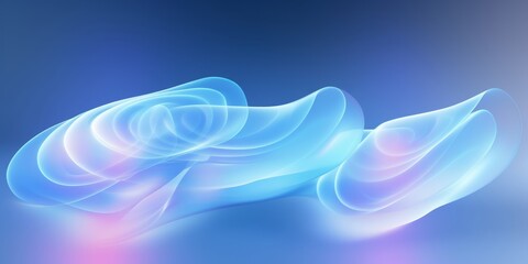 Air flow set of  elements. Abstract light effect blowing from an air conditioner, purifier and humidifier. Dynamic isometric blurred wave motion, Generative AI
