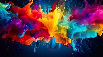 Bright colorful watercolor paint background texture