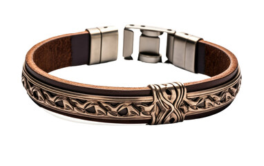 Bold Leather Cuff for Men On Isolated Background