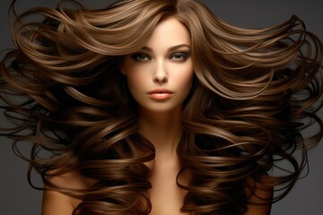 Naklejka premium Curly-Haired Mannequin Head Exuding Elegance and Style