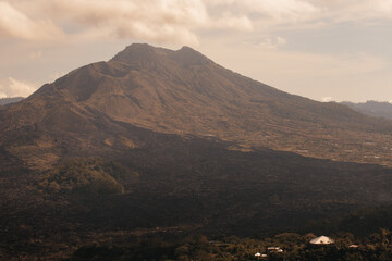 Fototapeta na wymiar View of Mount Gunung Batur - The Kintamani Volcano at Bali Indonesia