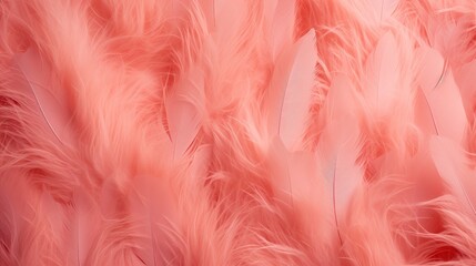Pink feather pattern texture background, pastel soft fur feather