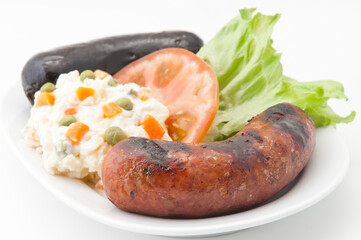 Chorizo y morcilla a la parrila