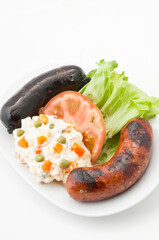 Chorizo y morcilla a la parrila