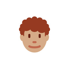 Man: Medium-Dark Skin Tone, Curly Hair