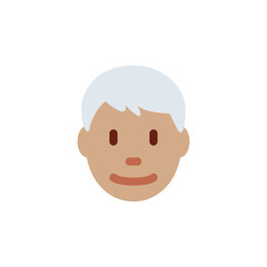 Fototapeta premium Man: Medium Skin Tone, White Hair