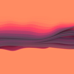 Magical waves of fabric in the wind with vivid color gradient. Futuristic background. 3d rendering digital illustration