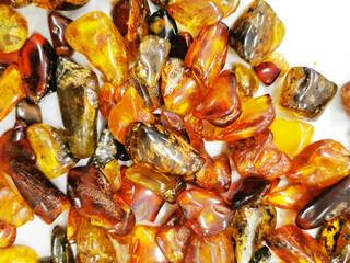 yellow amber mineral texture