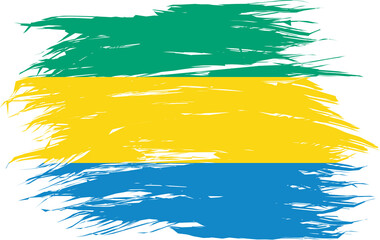 Gabon State Flag Abstract Shape