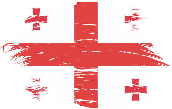 Georgia State Flag Abstract Shape