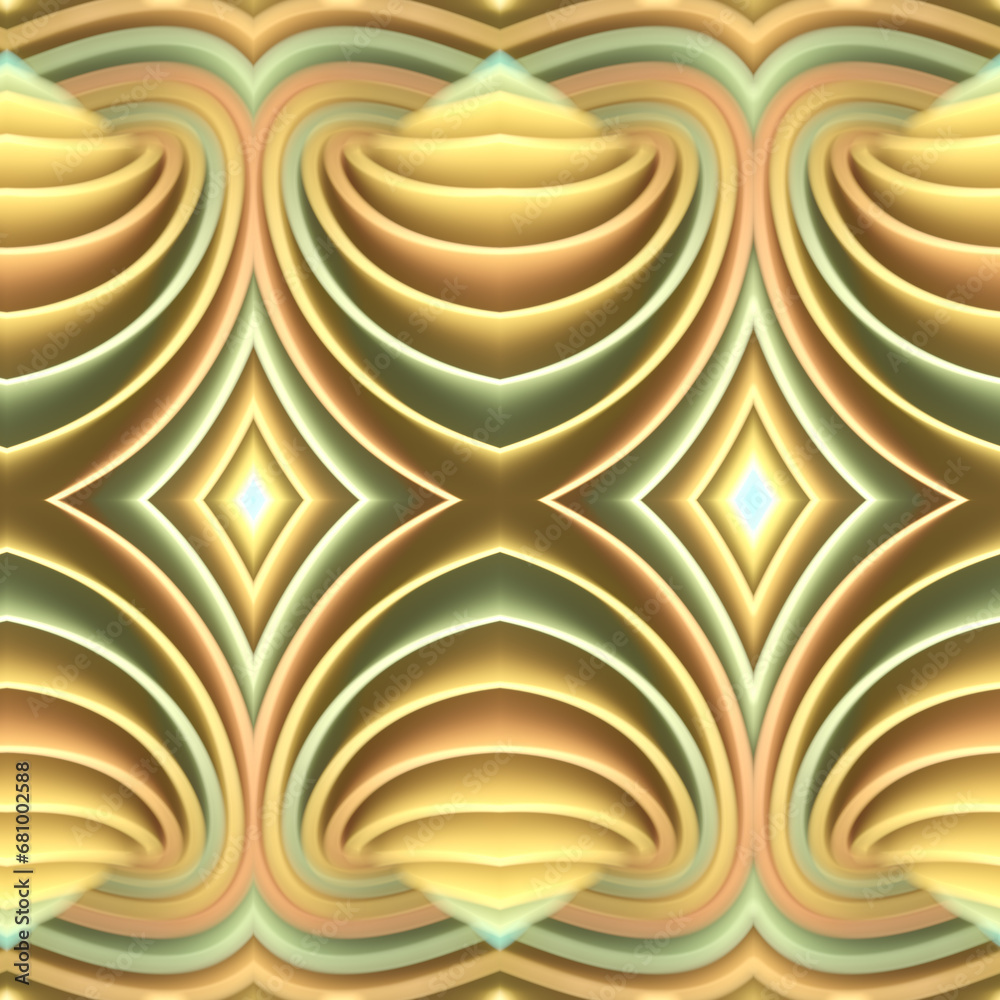 Poster An abstract geometric pattern creates a sense of depth and complexity. 3d rendering digital illustration