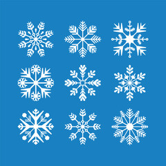 Fototapeta na wymiar Set of Snowflake vector 