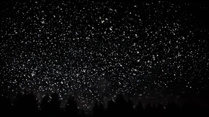 Fototapeta na wymiar Huge Snowflake Snowfall in the Night