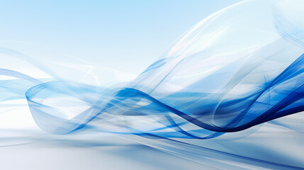 Abstract blue white background with abstract waves effect. Flowing of wavy lines.