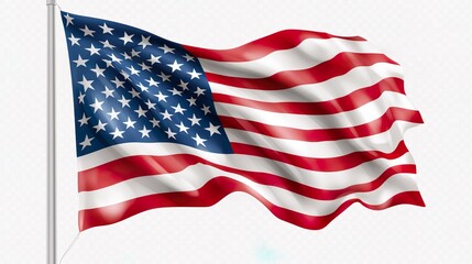 Memorial Day. Remember and honor. Vector 2d illustration of America flag, eagle, balloons, star and logo for poster, background or cover
