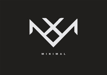 Minimal logo design vector template. Icon symbol vector.