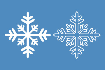 crystal snowflake element isolated icon outline winter vector illustration design