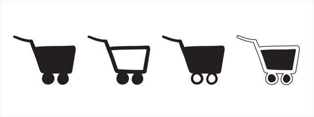 Shopping Cart Silhouette Vector