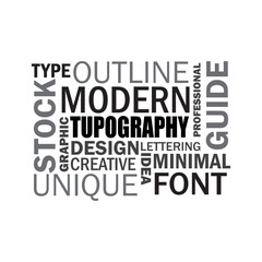 Obraz premium Typography text background Vectors & Illustrations template