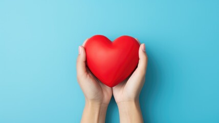 Obraz premium Holding Love in Our Hands: A Heartwarming Gesture of Affection