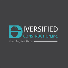 Diversified Construction Logo Design. Vector Logo Design.