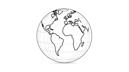 School globe illustration geography map model