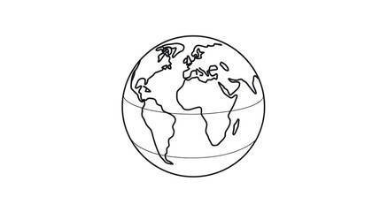 Obraz premium School globe illustration geography map model