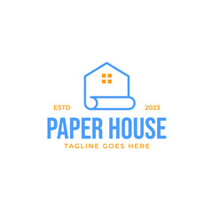 Fototapeta premium Paper House Logo Design Concept Vector Illustration Symbol Icon