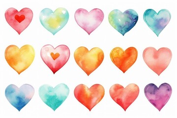 A Rainbow of Love: Colorful Hearts Painted in a Plethora of Hues