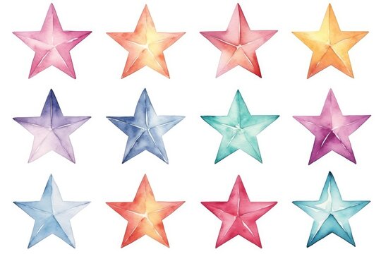A Celestial Symphony: Five Vibrant Stars Painting the Night Sky