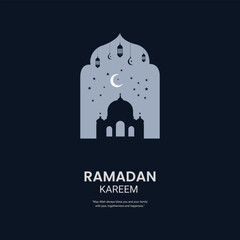 Ramadan Mubarak creative design for social media post. Happy Ramadan Mubarak.