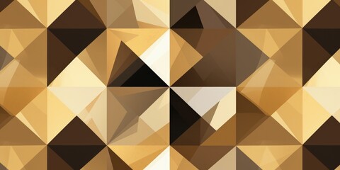 Fototapeta premium Geometric background with brown and yellow colors, digital illustration. Generative AI