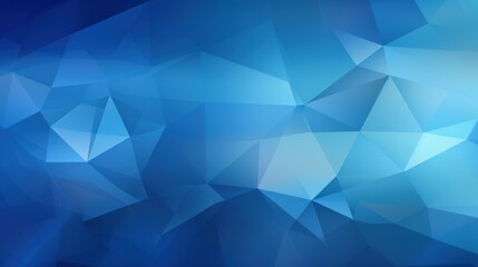 Obraz premium Blue abstract background with triangles and geometric shapes, poster, banner. Generative AI