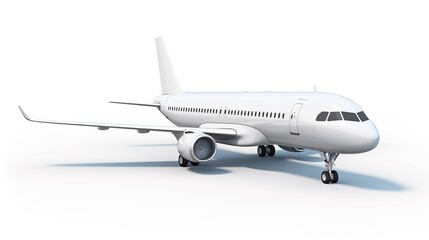 Obraz premium Passenger aircraft isolated on white background, aviation, concept, realistic design illustration