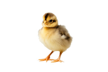 Obraz premium a high quality stock photograph of a single chick isolated on a white background