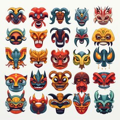 A Collection of Unique Masks Featuring Various Designs