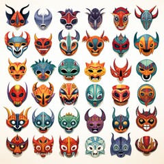 The Mysterious Collection: A Variety of Intriguing Masks from Different Cultures