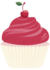머핀 케이크 일러스트 벡터