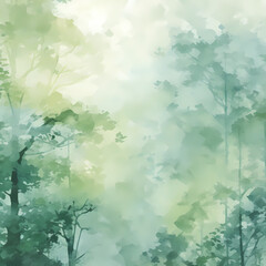 Obraz na płótnie Canvas soft hues portraying the canopy of a lush forest