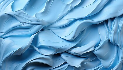 Dynamic Blue Waves Abstract Art