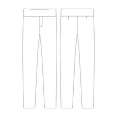 template high waisted legging vector illustration flat design outline clothing collection