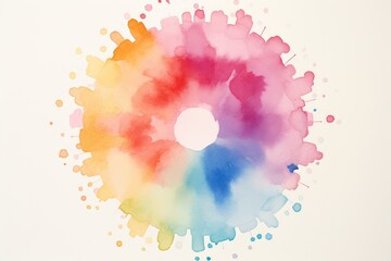 A Vibrant Explosion of Colors on a Blank Canvas